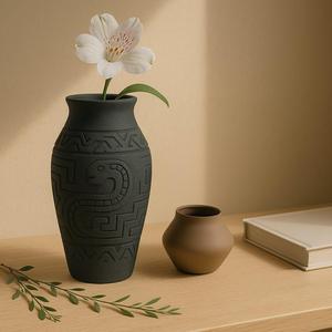 Serpent Ember Vase – Bold 3D-Printed Decor with Fiery Mexican Vibes