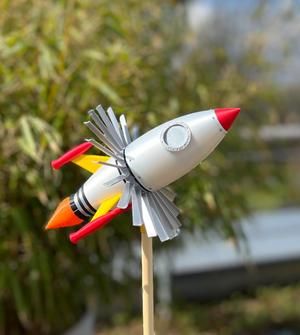 Comic Rocket Wind Vane Pinwheel
