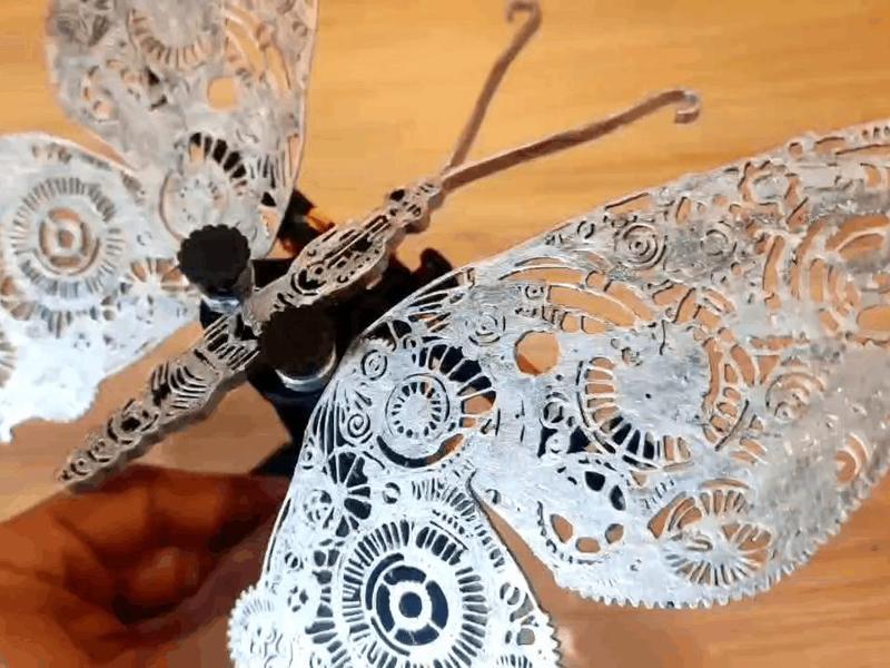 Moving Mechanical Butterfly