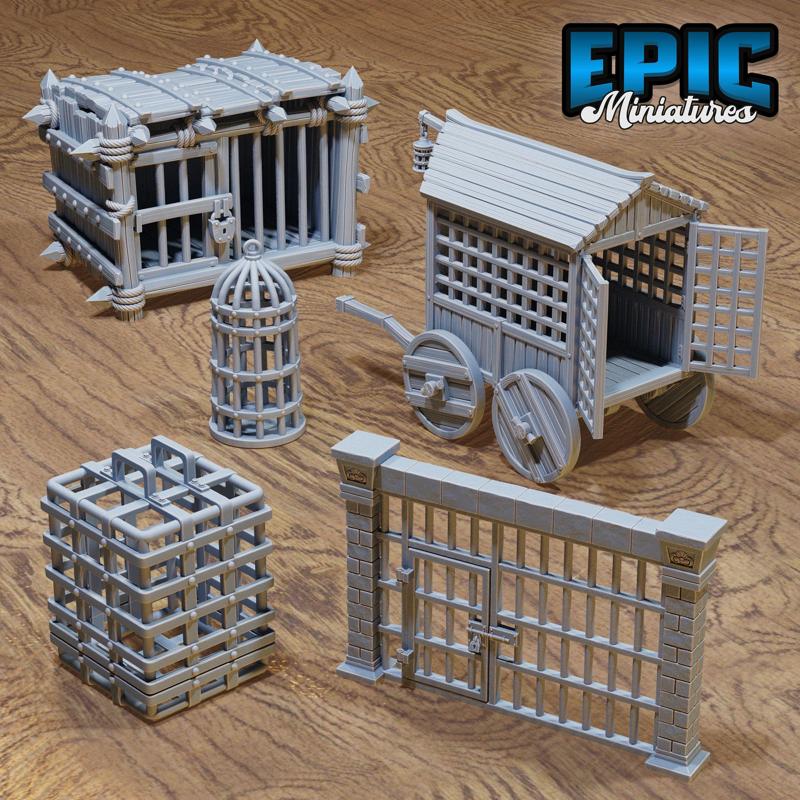 Prison Cages / Prison Item / Jail Build Decoration / Prisoner Enclosure / Guardhouse Hutch Equipment / Lockup Building Theme / Penitentiary House Items / Gaol Quarter Item Encounter