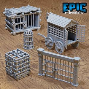 Prison Cages / Prison Item / Jail Build Decoration / Prisoner Enclosure / Guardhouse Hutch Equipment / Lockup Building Theme / Penitentiary House Items / Gaol Quarter Item Encounter
