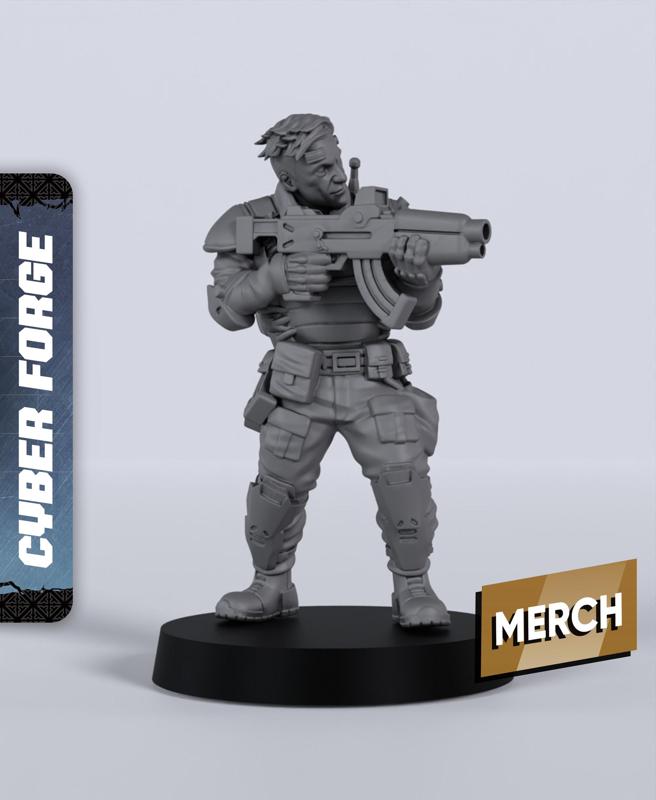 Ofc. Micheal Blender - With Free Cyberpunk Warhammer - 40k Sci-Fi Gift Ideas for RPG and Wargamers