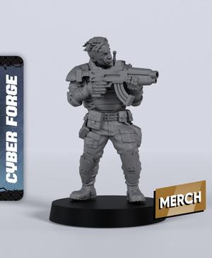 Ofc. Micheal Blender - With Free Cyberpunk Warhammer - 40k Sci-Fi Gift Ideas for RPG and Wargamers