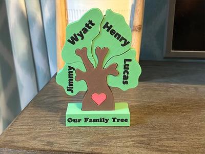 My Custom Family Tree - 4 Names