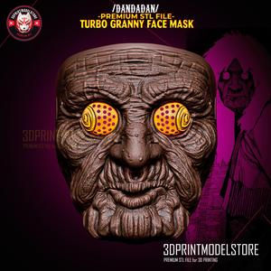 Dandadan Okarun Turbo Granny Face Mask - Anime Cosplay Halloween