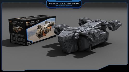 SF Hercules Cargoship - 3D print model