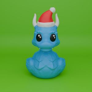 Dragon Duck with Santa Hat (Seasonal Edition)