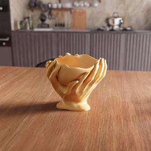 3D Hand Holding Planter STL File - Unique Gift for Her, Cute Desk Planter, Small 3D Printable Planter, Home Decor, Gift for Women