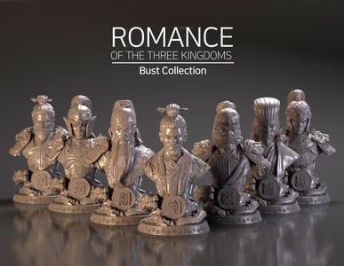 Bust of  Romance of the Three Kingdoms  3D Model Collection