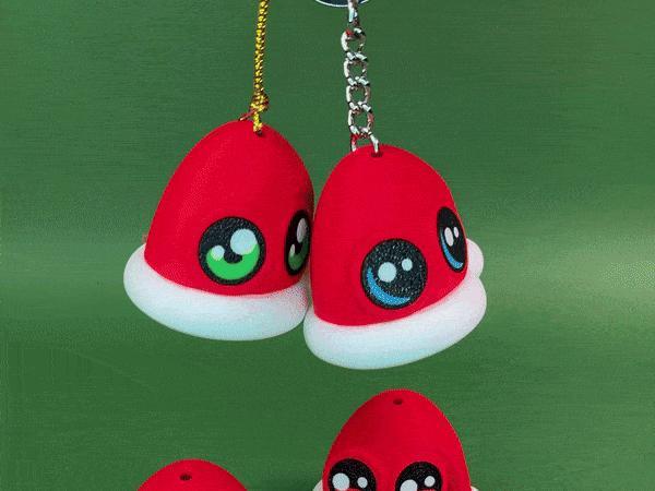 Kawa-Eyes! Santa Hat (Keychain & Fidget)