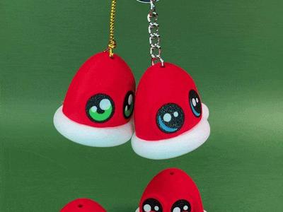 Kawa-Eyes! Santa Hat (Keychain & Fidget)