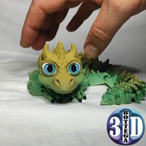 Articulate Baby Dragon, print in place, no supports, toy