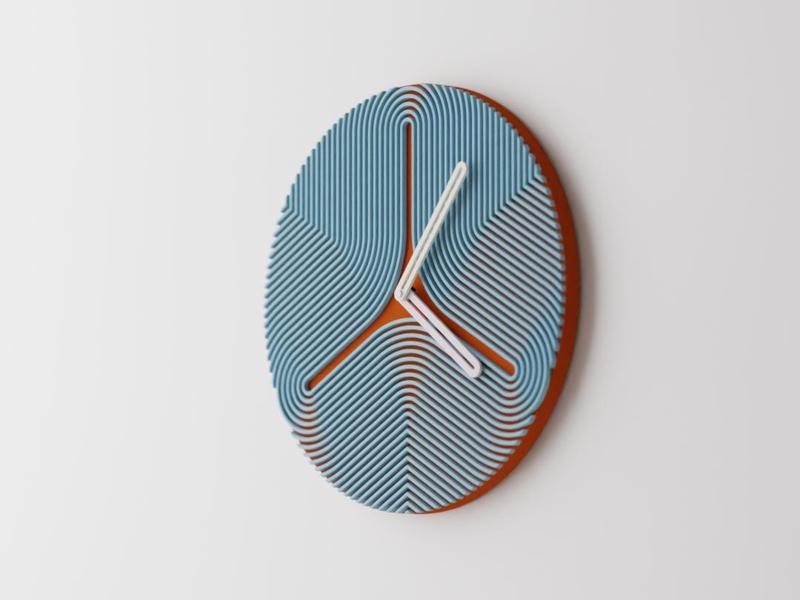 Wall clock. Two Tone Minimalist Satisfying Clock 