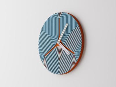 Wall clock. Two Tone Minimalist Satisfying Clock 