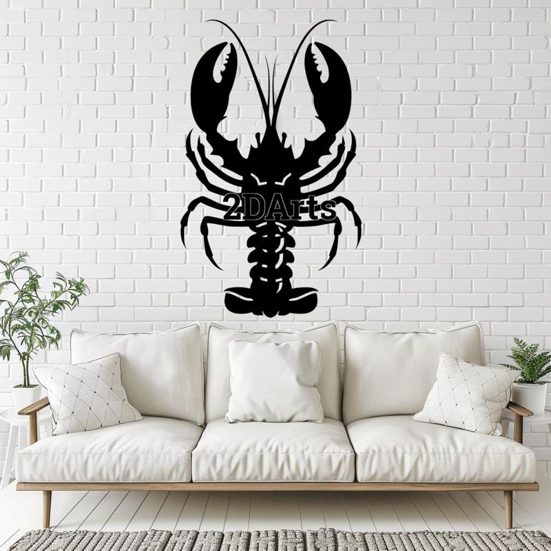 Lobster 2D Wall Art/Window Art - Digital STL & SVG File