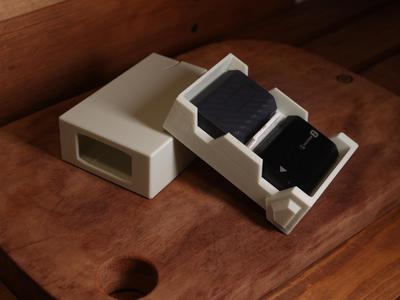 Drawer-style Sony Camera Battery (FZ-100) & SD Card Case - Portable Case for Two Batteries and One Card (with Clasp)