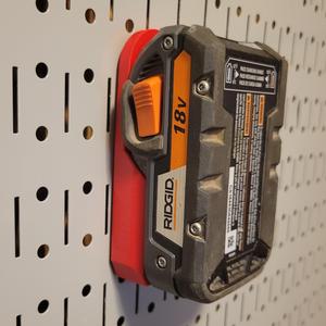 SORTSET RIDGID 18V Battery Mount for Pegboard