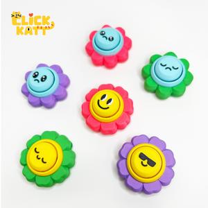 Emoji Flowers - Clicker Fidget Toy Keychain