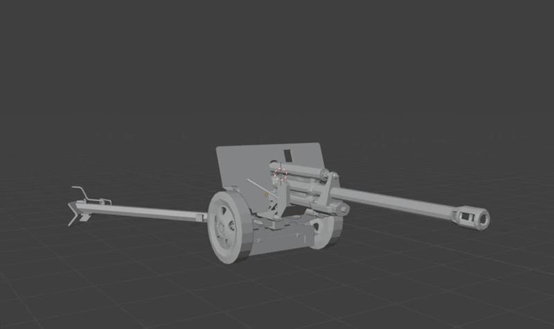 ZIS 3(zis - 3) Soviet 76 mm divisional cannon of the 1942 model