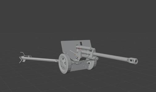 ZIS 3(zis - 3) Soviet 76 mm divisional cannon of the 1942 model