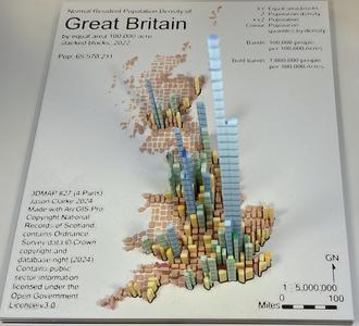 Great Britain 2022: Normal Resident Population Density Map