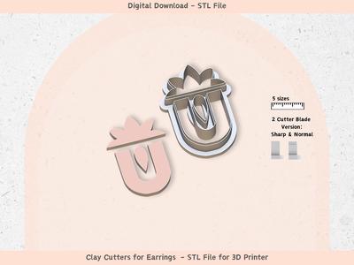Boho 14 Clay Cutter for Polymer Clay | Digital STL File | Clay Tools | 5 Sizes Summer Clay Cutters, 
