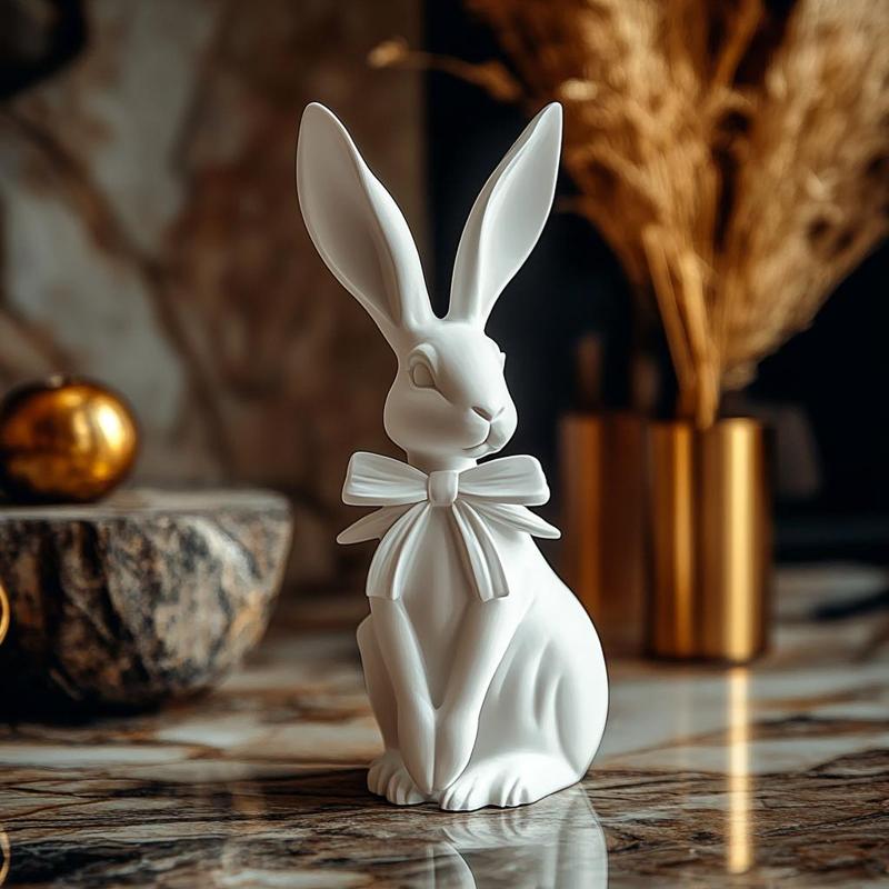 Easter Bunny with Bow – Cute Holiday Decor