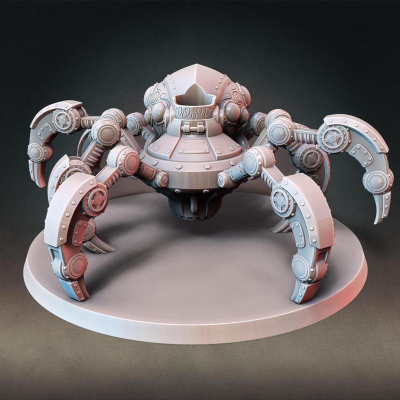 Giant Steampunk Mech Spider (15mm based mini mountable) (Presupported)