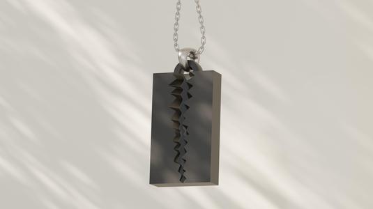 Blade Split Pendant – Razor Blade-Inspired Jewelry