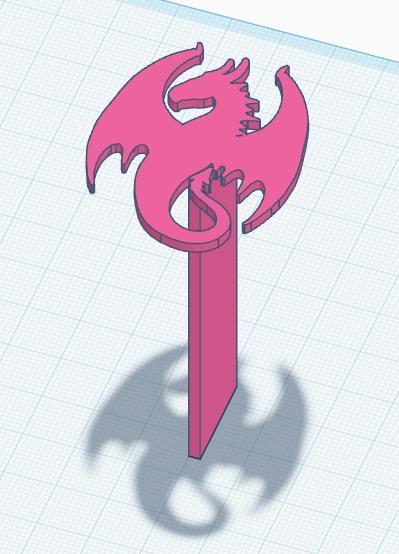 Dragon Halo Bookmark 2.stl