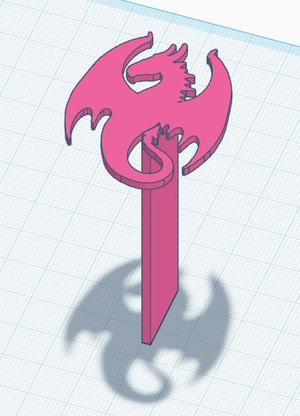 Dragon Halo Bookmark 2.stl