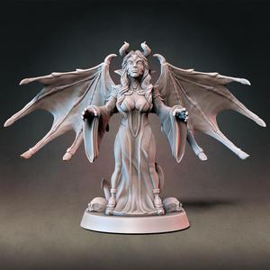 Tiefling Sorceress Type B w/ Modular Hands (Presupported)