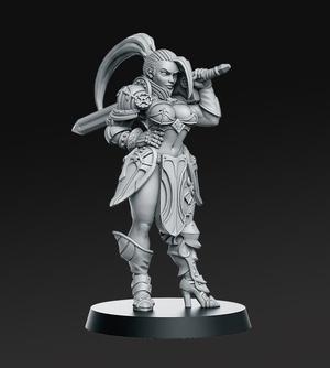 Skyla - Human Warrior  - 32mm - DnD
