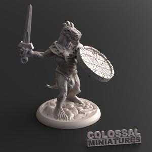 Lizardfolk Male with Sword and Shield B