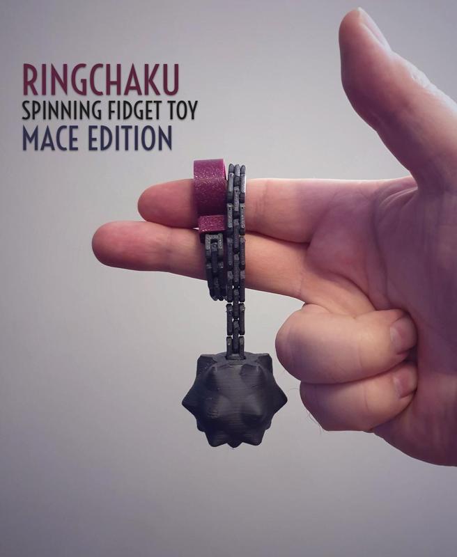 Ringchaku Spinning Fidget Toy - Mace Edition