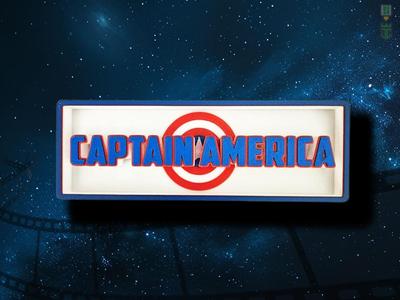 Captain America Cinema Film Room Sign Box