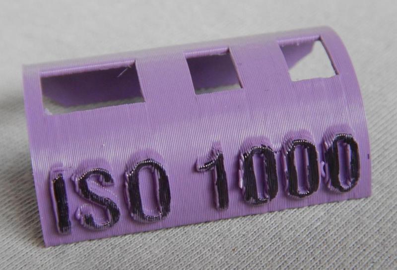 Schablone für DX-Code ISO 1000; Template for DX code ISO 1000