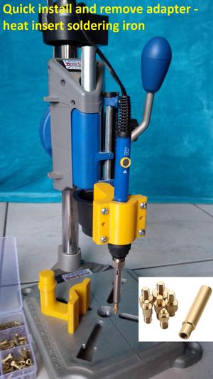 Dremel Adapter for Dremel stand for soldering Iron for threaded Heat inserts, soldering iron diameter 14mm and larger