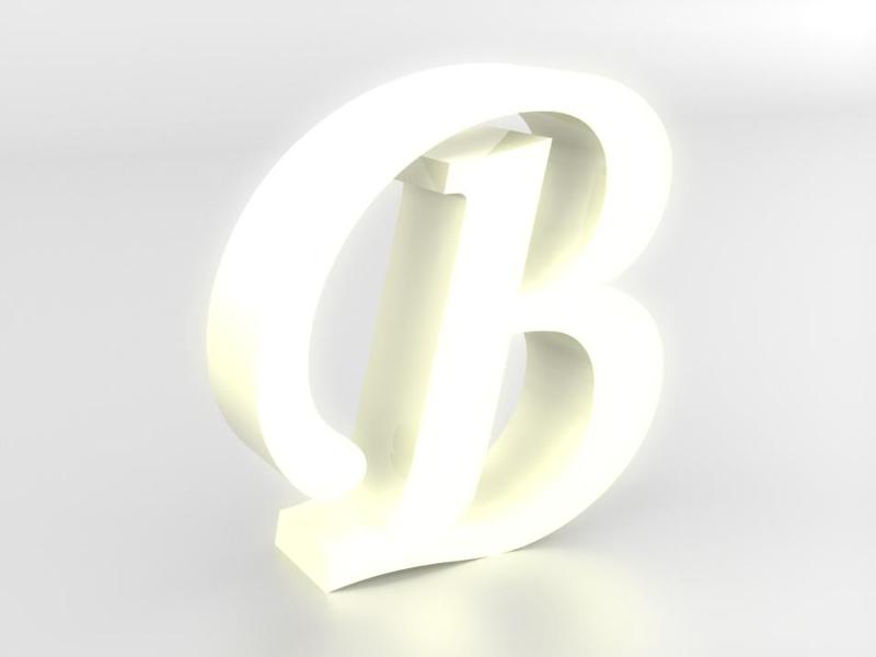 Decorative letters A-Z (Cursive), LED light