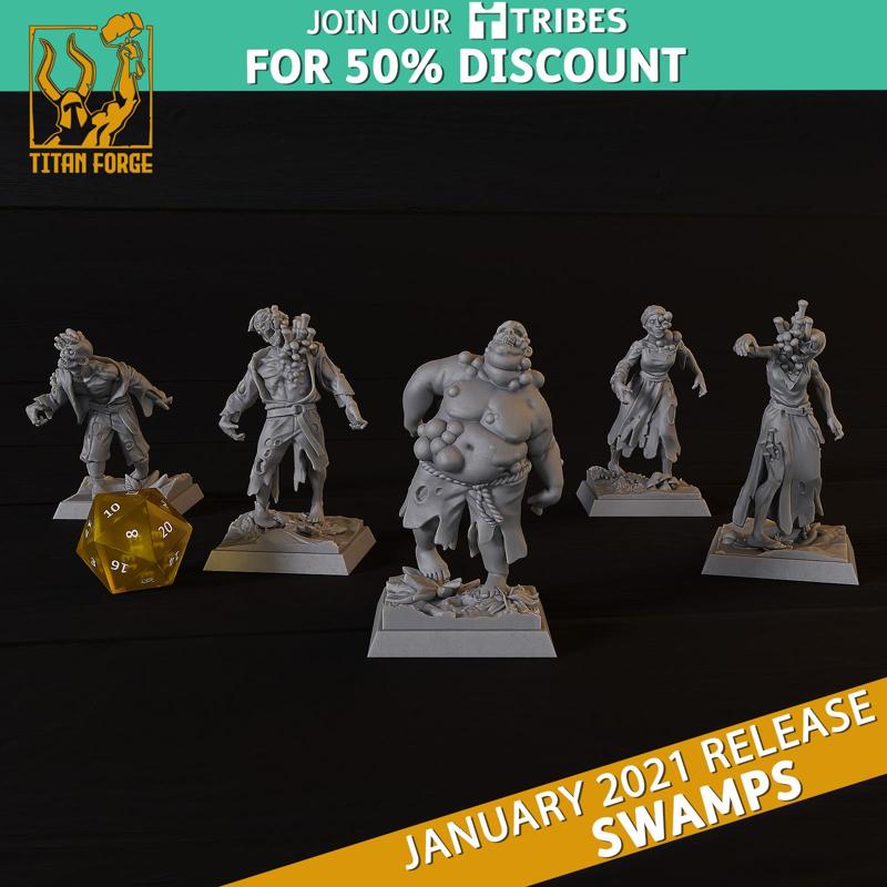 Shroom Zombies - Swamps - Titan Forge Miniatures January 2021