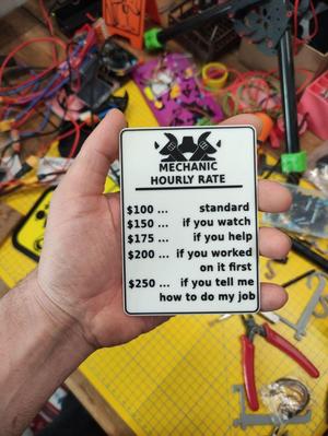 Mechanic hourly rate