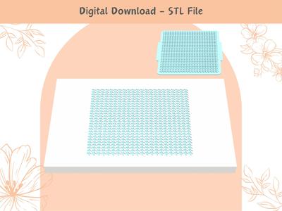 Houndstooth Texture Mat | STL File | Clay Embossing Stamp | Unique Pattern | Polymer Clay Earrings |