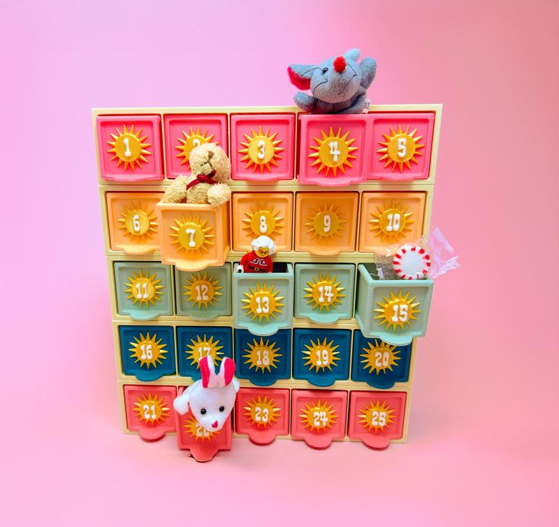 Midcentury Christmas Advent Calendar – Easy Holiday Countdown with Candy & Toy Storage