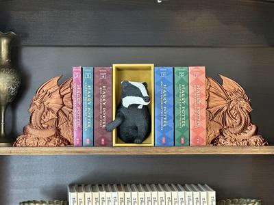 Badger Emerging- Hufflepuff Inspired Book Nook