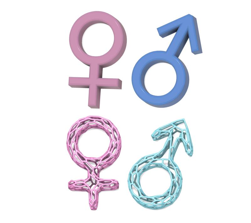 Simple & Voronoi Gender/Sex Symbols