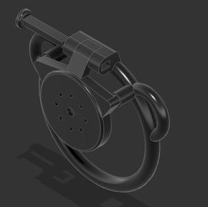 Flat chastity cage