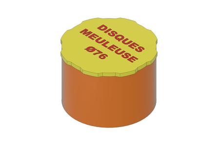 Boite pour ranger les disques de meulages de diametre 76mm (3")