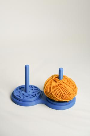 Double Yarn Holder with Mandala Motif