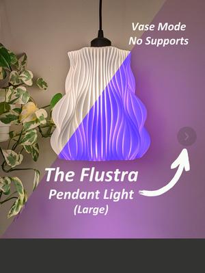 The Flustra - Vase Mode Pendant Light (Large), STL & Bambu 3MF
