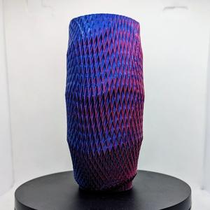 intricate facets twisted vase